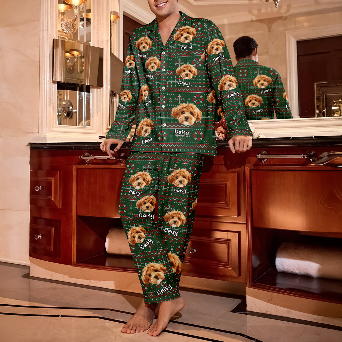Dth Custom Dog Photo For Christmas Pajamas Th10 896285