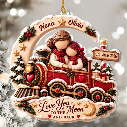 All Aboard A Train Of Love - Personalized 1-Layer Acrylic Ornament