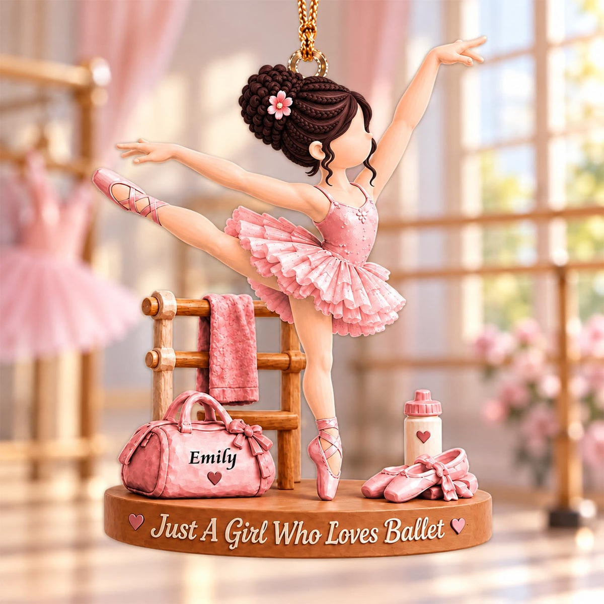 Just A Girl Who Loves Ballet, Personalized Ballet Ornament, Custom Player Name Gift, Gift For Ballet Players Ballet Lovers MI209