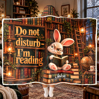 Shhh... I’m Reading - Funny Reading Blanket For Book Lovers - Personalized Blanket