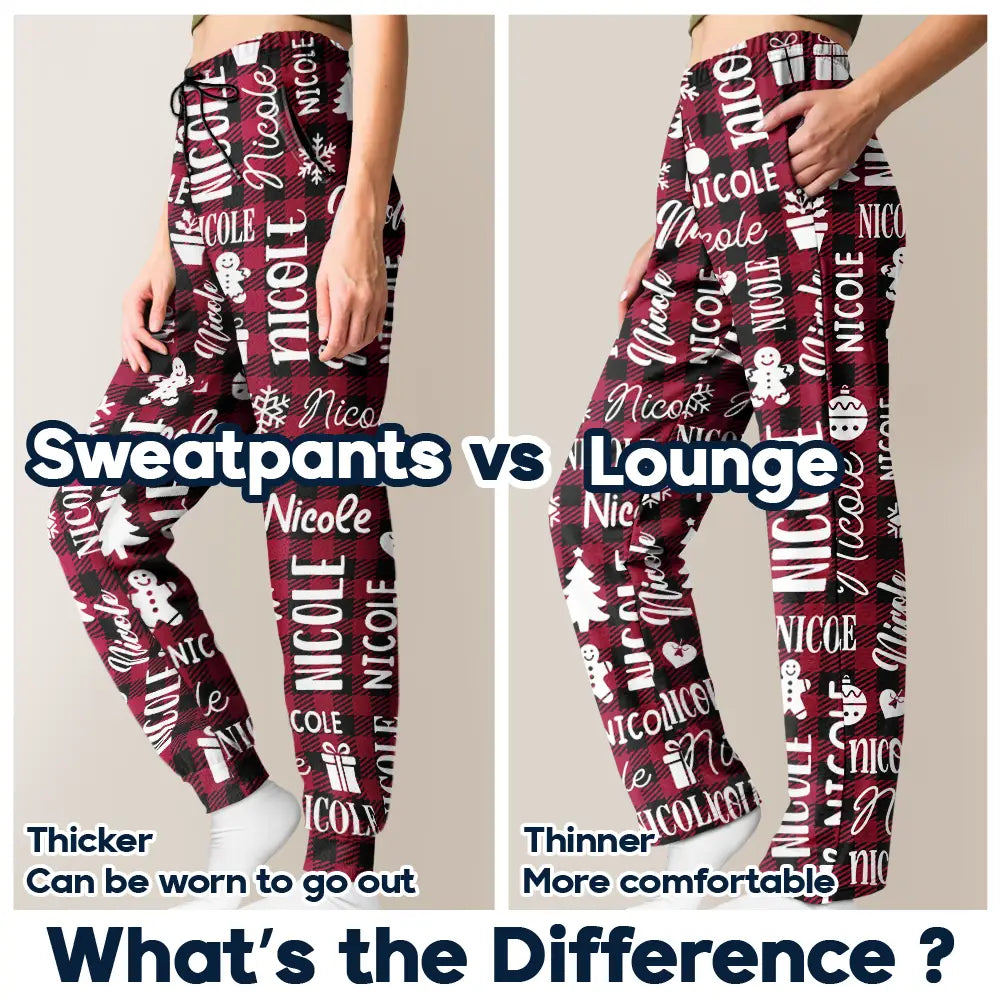 Matching Christmas Gift For Family - Personalized Member Names Pajama Pants