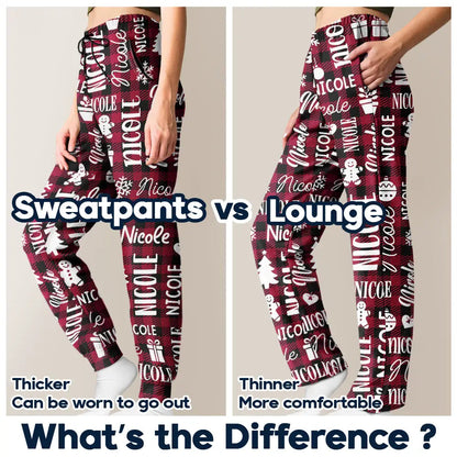 Matching Christmas Gift For Family - Personalized Member Names Pajama Pants