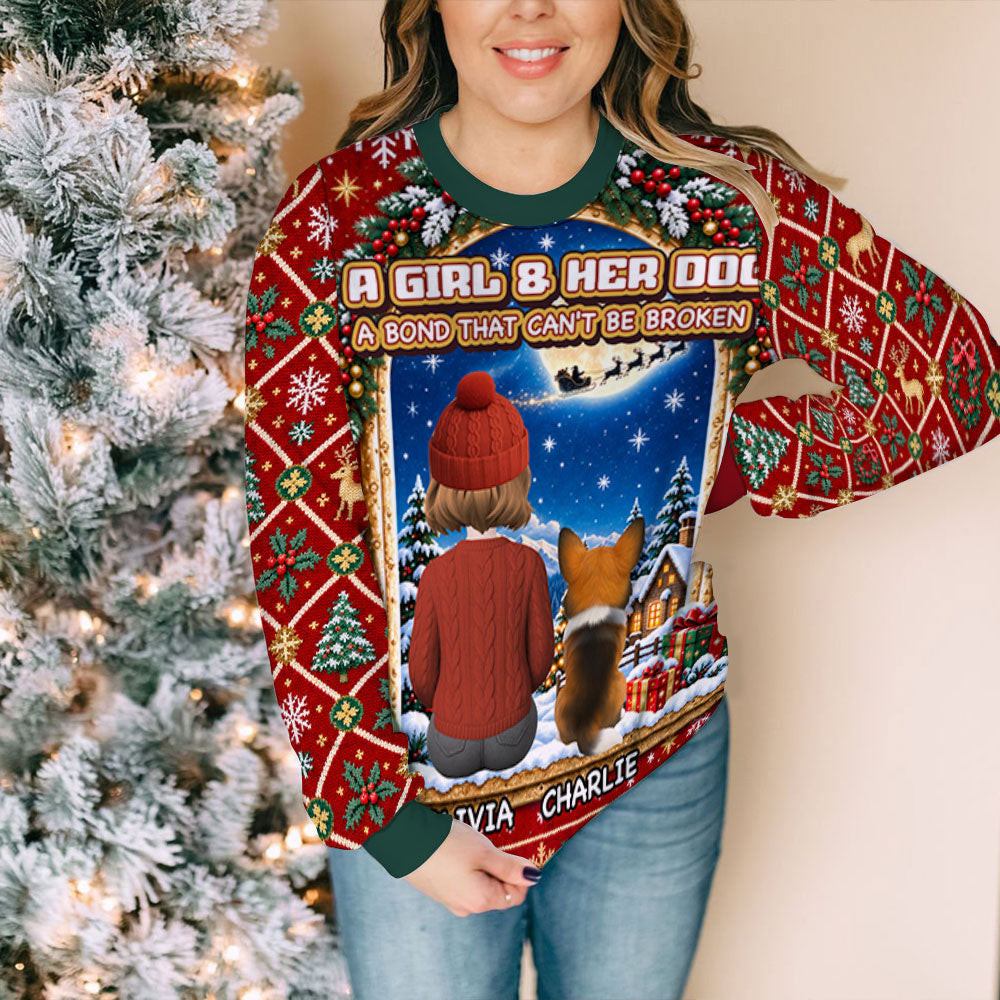 Forever Bound By Love - Personalized All-Over-Print Sweatshirt