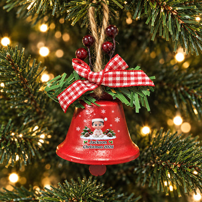 Grandma Christmas Treasures - Personalized Metal Bell Ornament