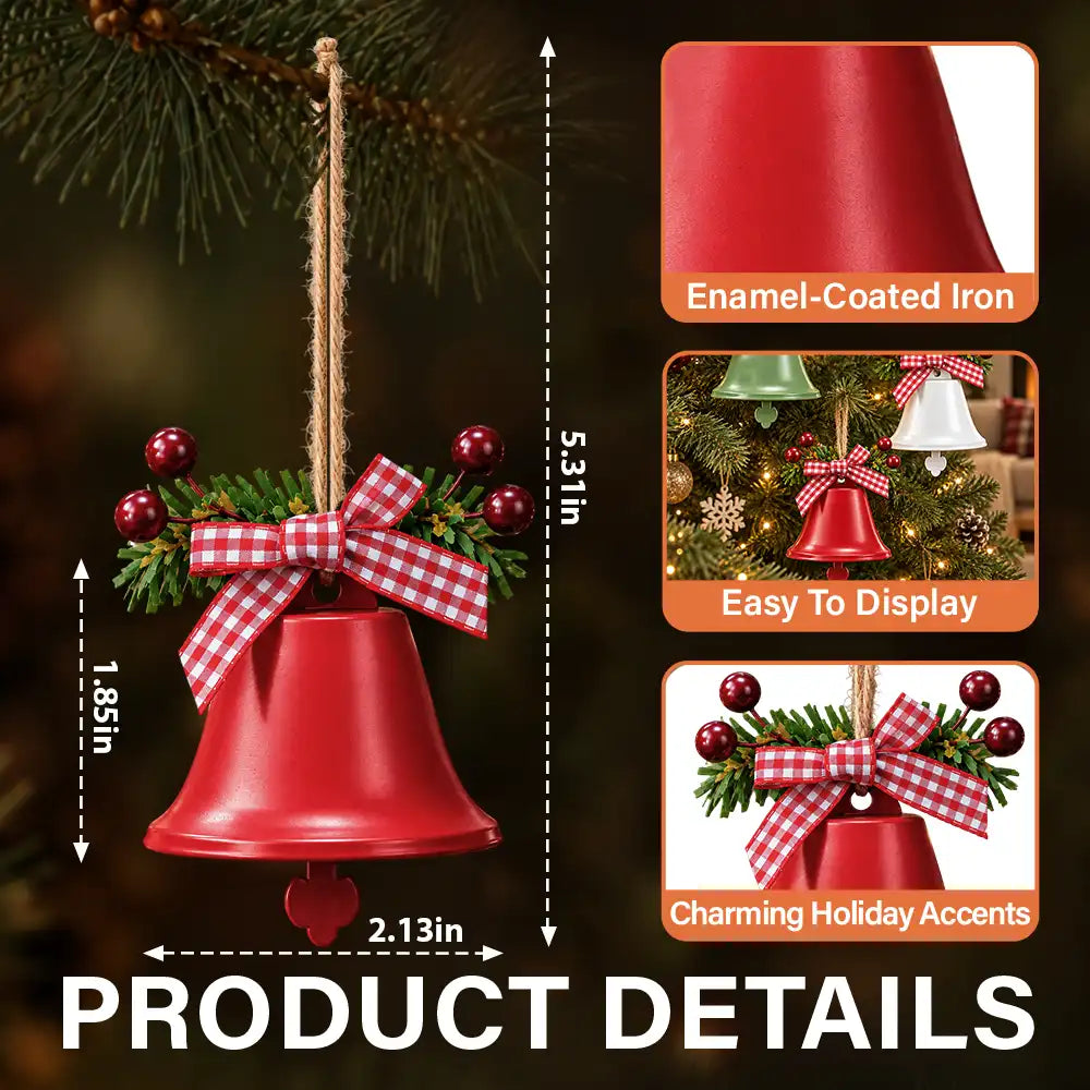 Family Christmas Gift - Personalized Custom Name Tree Hanging Decoration Bell Ornament