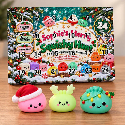 Custom Baby Name Merry Squishy Hunt Christmas Dumpling 24 Days Advent Calendar LM32 670279