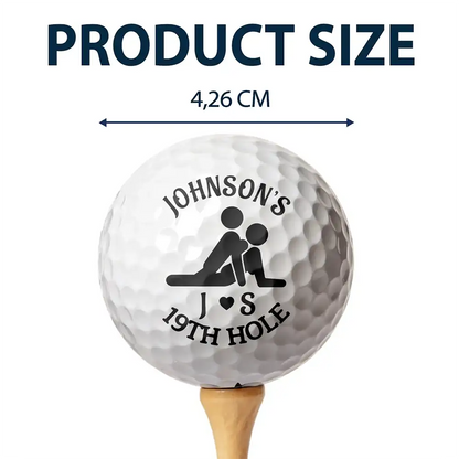 Naughty Gift For Husband Boyfriend - Personalized 19th Hole Golf Ball