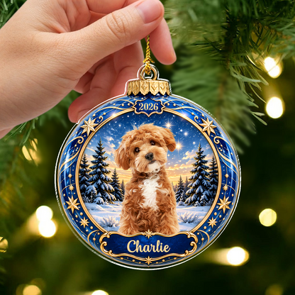 Custom Dog Cat Photo Acrylic Ornament Christmas Tree Decor HA75 919524