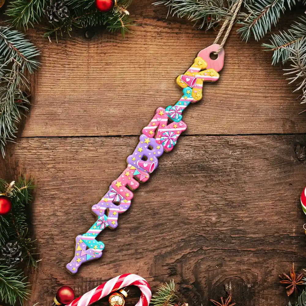 Kids Name Mermaid Unicorn Ballet Alphabet Gift For Kid Girl - Personalized Custom Shaped Wooden Ornament