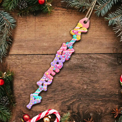 Kids Name Mermaid Unicorn Ballet Alphabet Gift For Kid Girl - Personalized Custom Shaped Wooden Ornament
