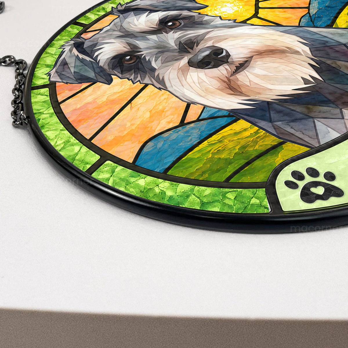 Personalized Pet Memorial Stained Glass Suncatcher – Custom Photo Window Hanging Keepsake Gift for Pet Lovers