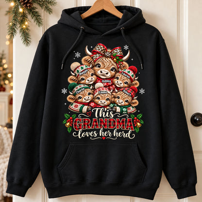 This Grandma Loves Her Herd - Personalized Shirt - Thoughtful Christmas Gift for Grandma