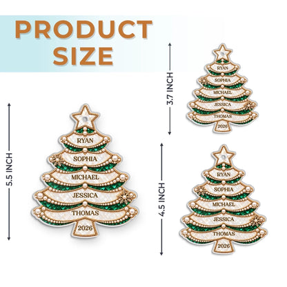 Custom Name Christmas Tree Family Keepsake - Personalized Acrylic Ornament