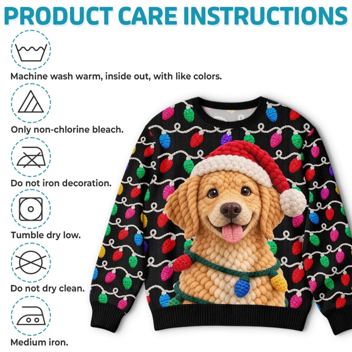 Custom Pet Photo Christmas Gifts for Dog Lovers - Personalized Sweatshirt