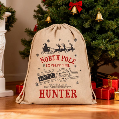 Personalized Custom Name North Pole Express Mail, Christmas Sacks TH10 171483