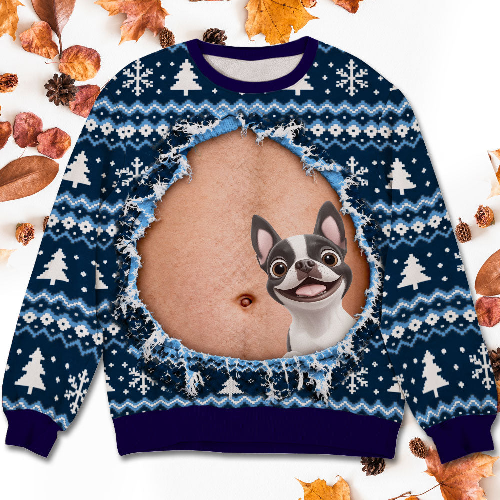 Custom Christmas Sweatshirt for Dog Dad, Dog Lovers • Forever Annoying - Personalized All-Over-Print Sweatshirt