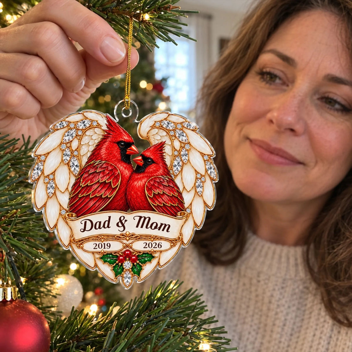 Custom Memorial Christmas Ornament, Sympathy Keepsake •  Your Memory Shines - Personalized Acrylic Ornament