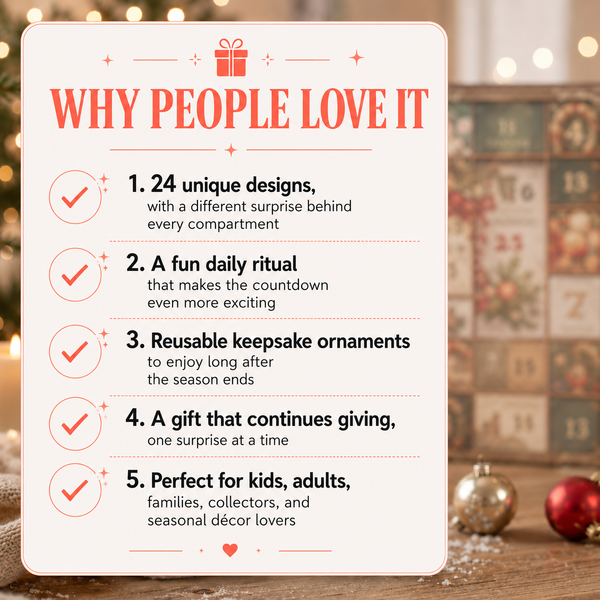 Vintage Post Office Advent Calendar 2026 - 24-Day Festive Countdown, Acrylic Charms Blind Box