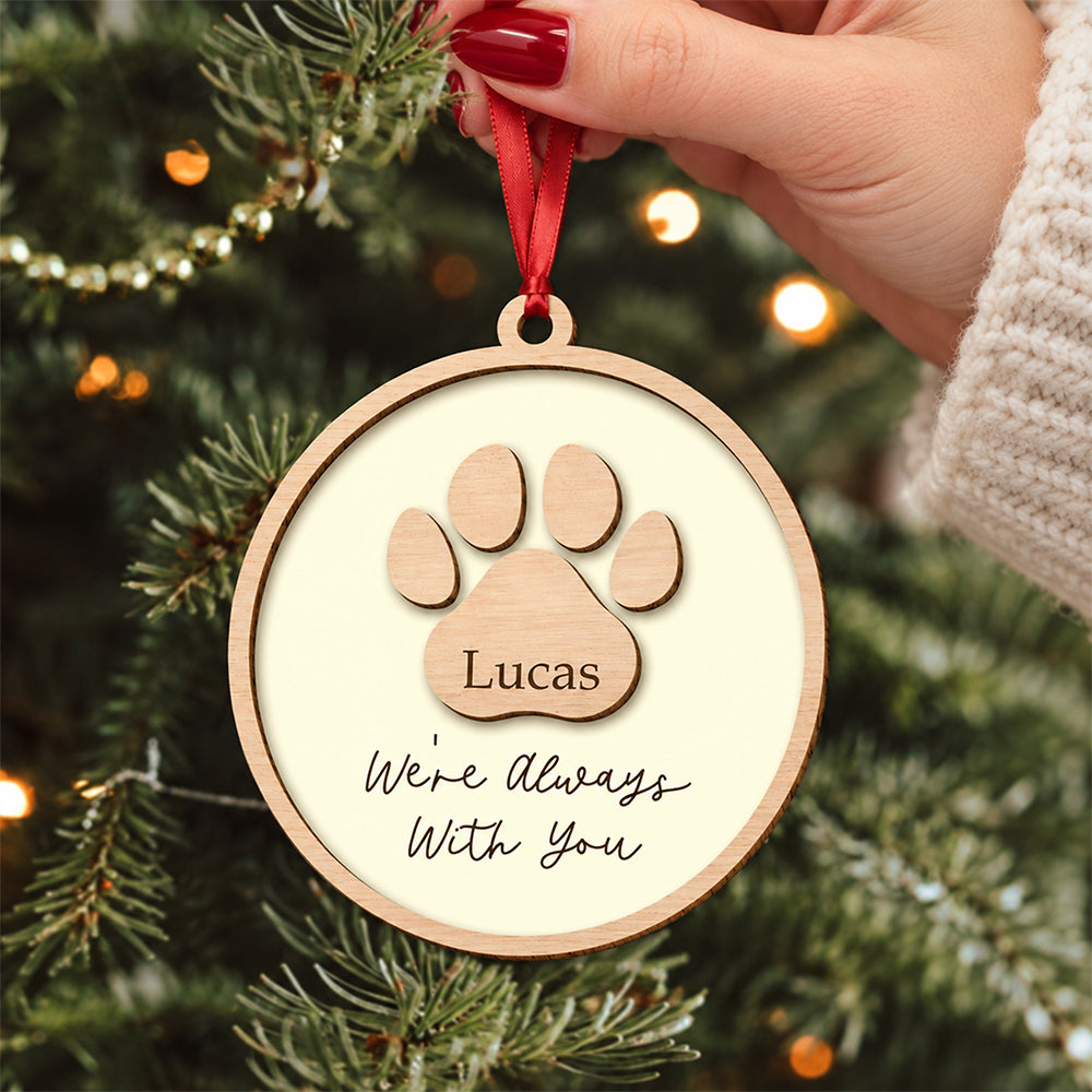 Personalized Pet Memorial Wooden Ornament, Christmas Keepsake Gift For Pet Lovers LM32 670373