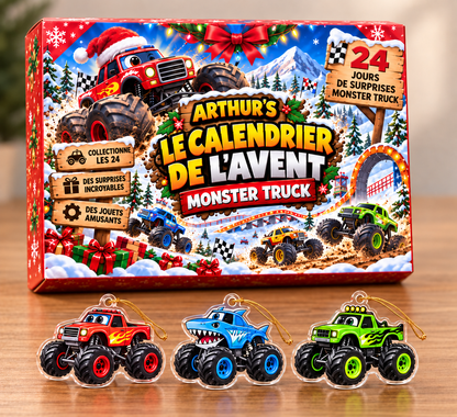 Calendrier de l'Avent de Monster Truck - Calendrier de l’Avent de Noël personnalisé