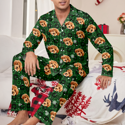 Custom Buddy Photo Christmas Snow Pajamas CH07 899910