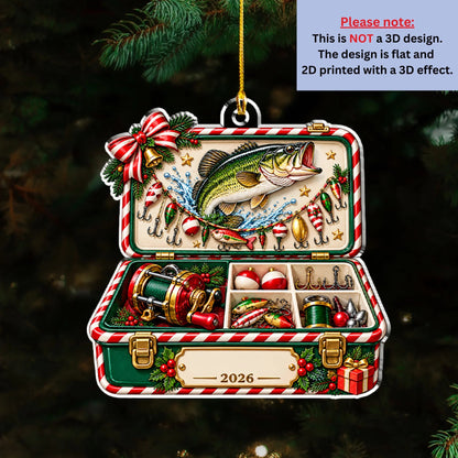 Fishing Tackle Box - Personalized 3D Effect Acrylic Ornament