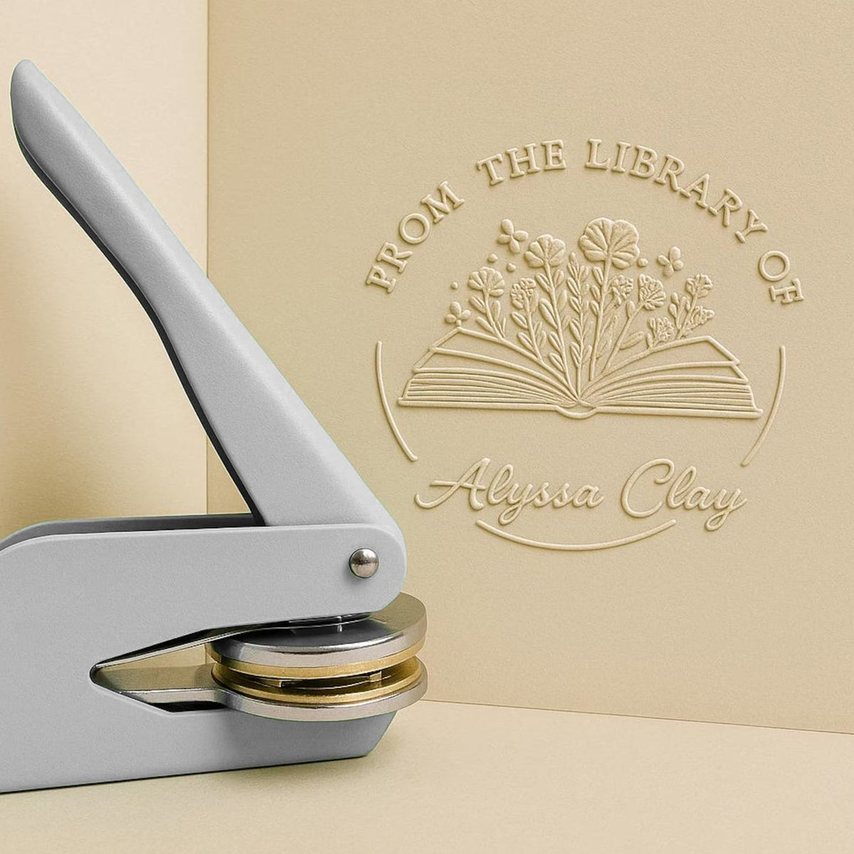Custom Name From The Library Of Book Lover Book Embosser TH10 898077