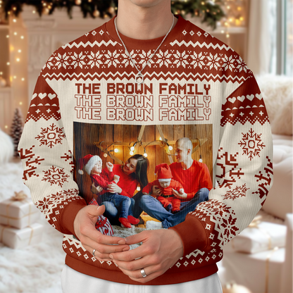 Custom Photo Family Gathering Festive Vibe - Personalized Unisex Ugly Sweater CH07 896960