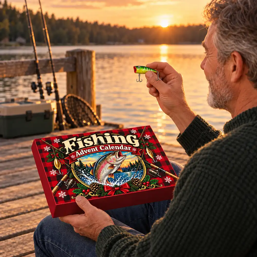 Squishy Fishing Gift For Husband And Son, Daughter - Christmas Countdown Advent Calendar