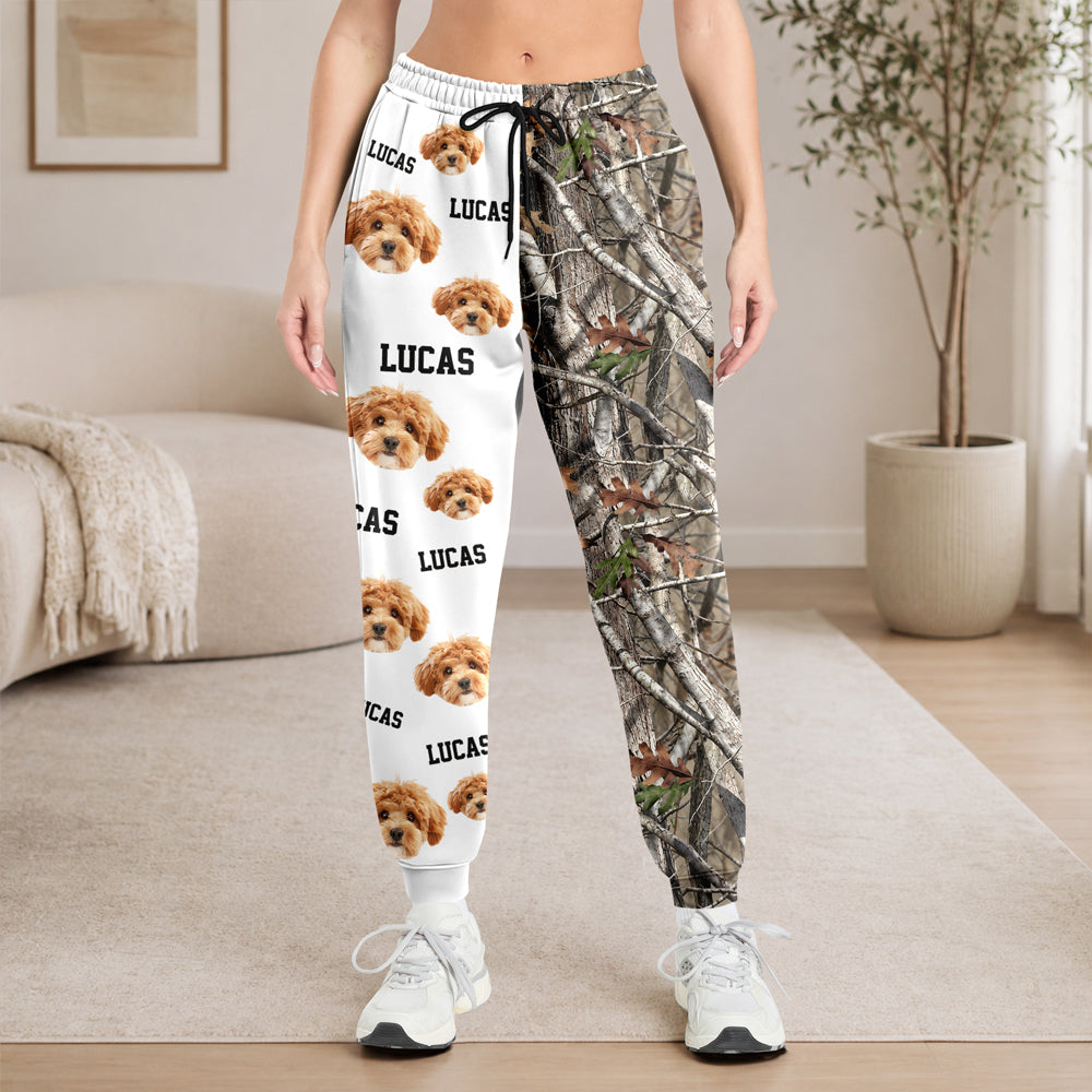 Custom Dog Photo Hunting Sweatpants Dog Lover Gift LM32 670149