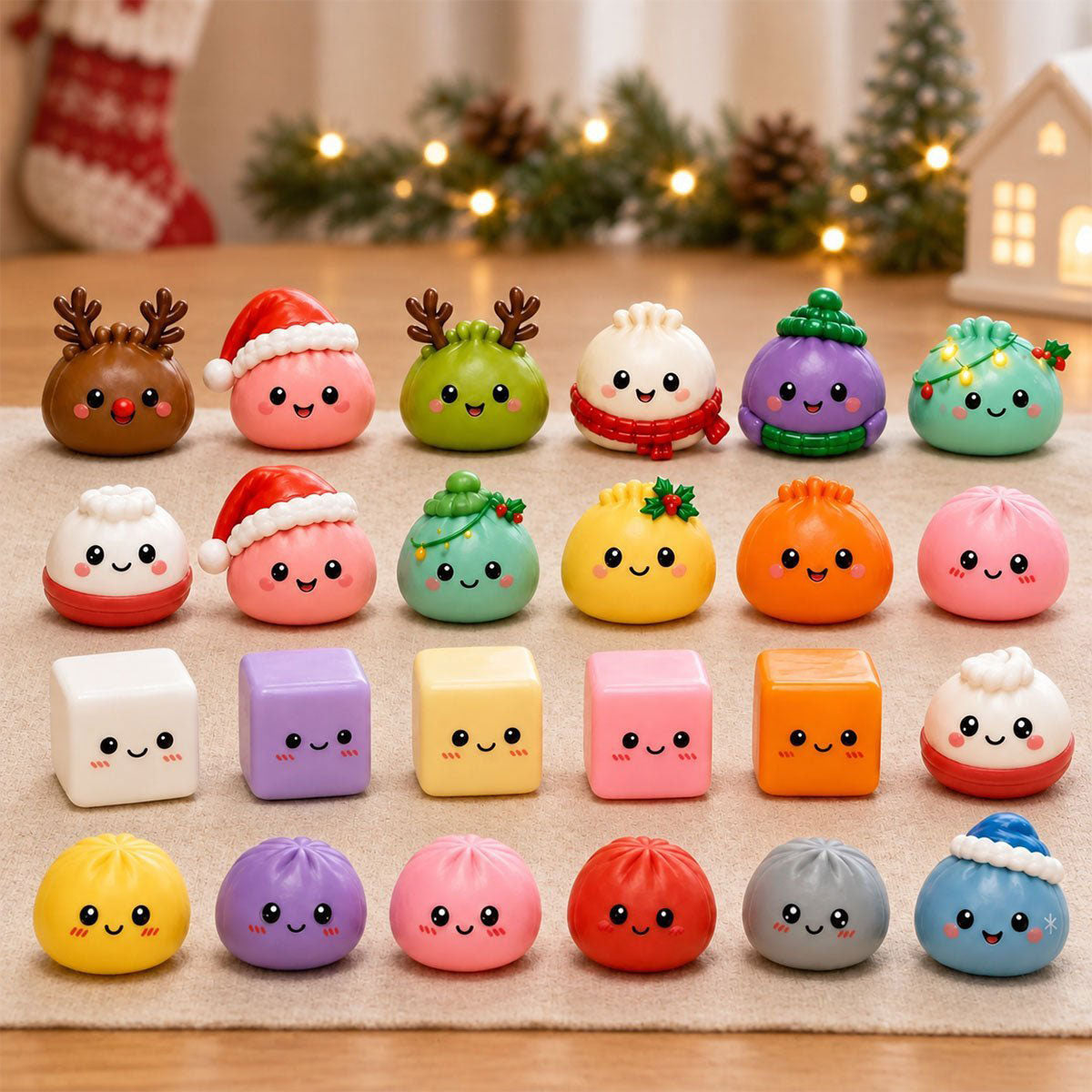24 Days of Dumpling Squishies  - Personalized Advent Calendar