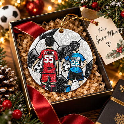 Personalized Soccer Christmas Ornament, Custom Player Gift, Soccer Lovers Gift T1807