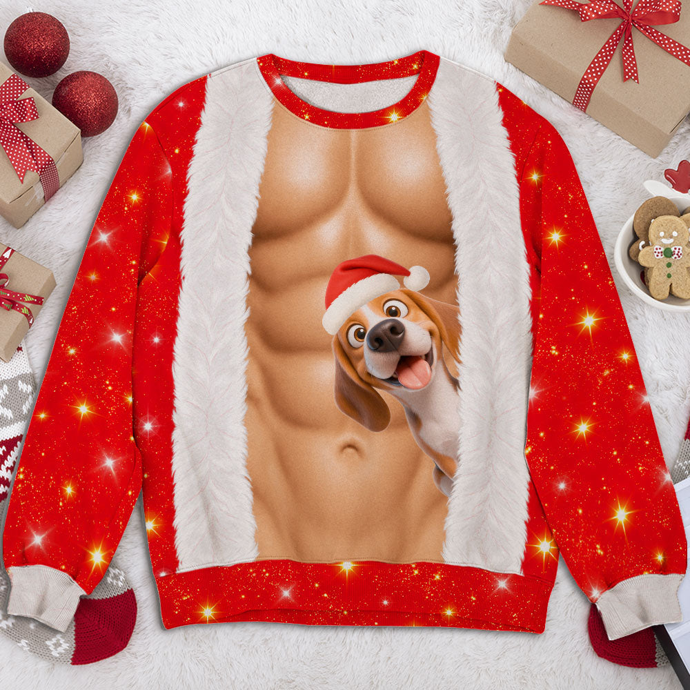 Christmas Pup - Personalized All-Over-Print Sweatshirt