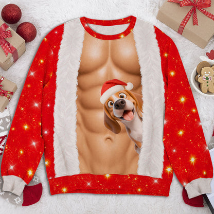 Christmas Pup - Personalized All-Over-Print Sweatshirt