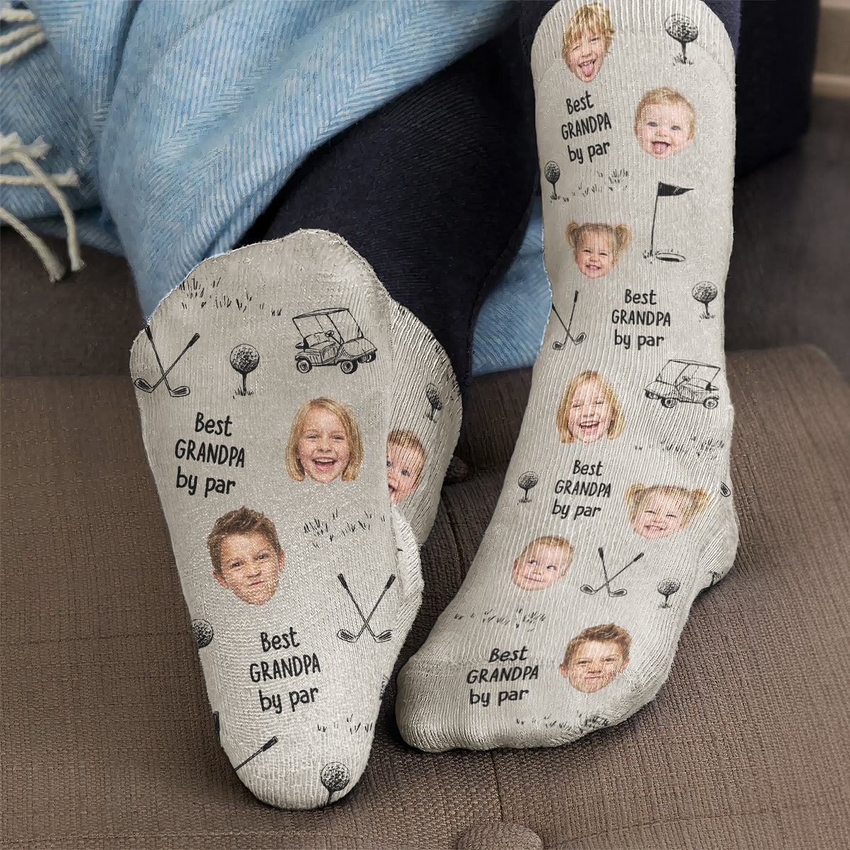 Best Grandpa By Par - Personalized Socks