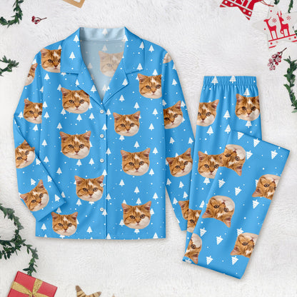 Custom Dog Cat Face Christmas Pajamas, Funny Holiday Outfit For Pet Owners LM32 670109
