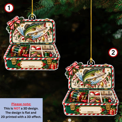 Fishing Tackle Box - Personalized 3D Effect Acrylic Ornament