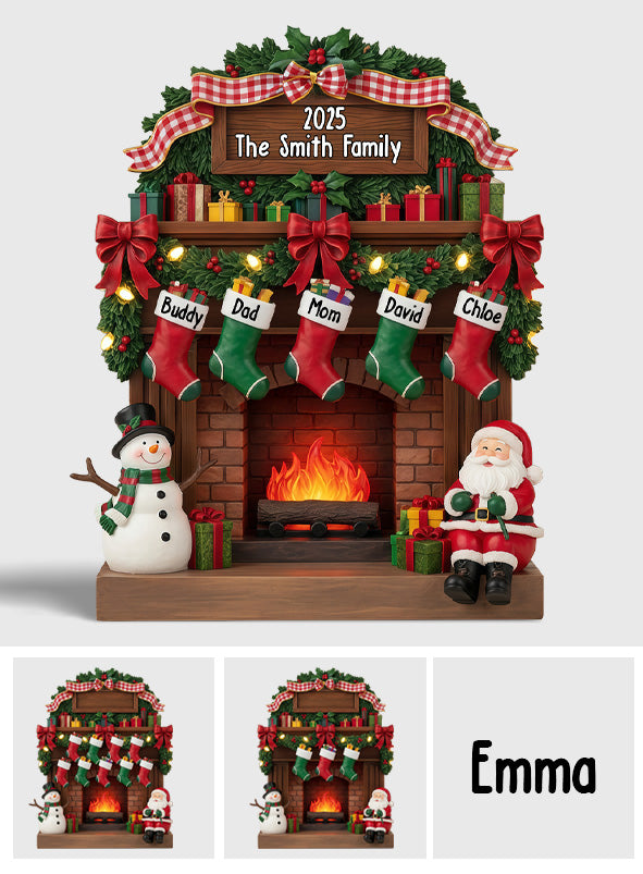 Merry Christmas - Personalized Family Custom Shaped Acrylic Plaque