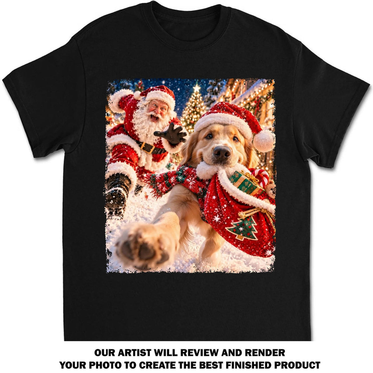 Custom Christmas Birthday Gifts For Dog Mom, Dog Lovers • Christmas Chaos - Personalized Basic T-Shirt