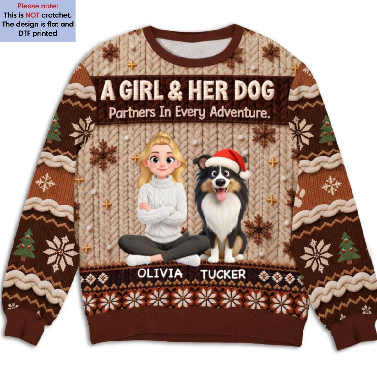Partners In Every Adventure - Personalized All-Over-Print Sweatshirt