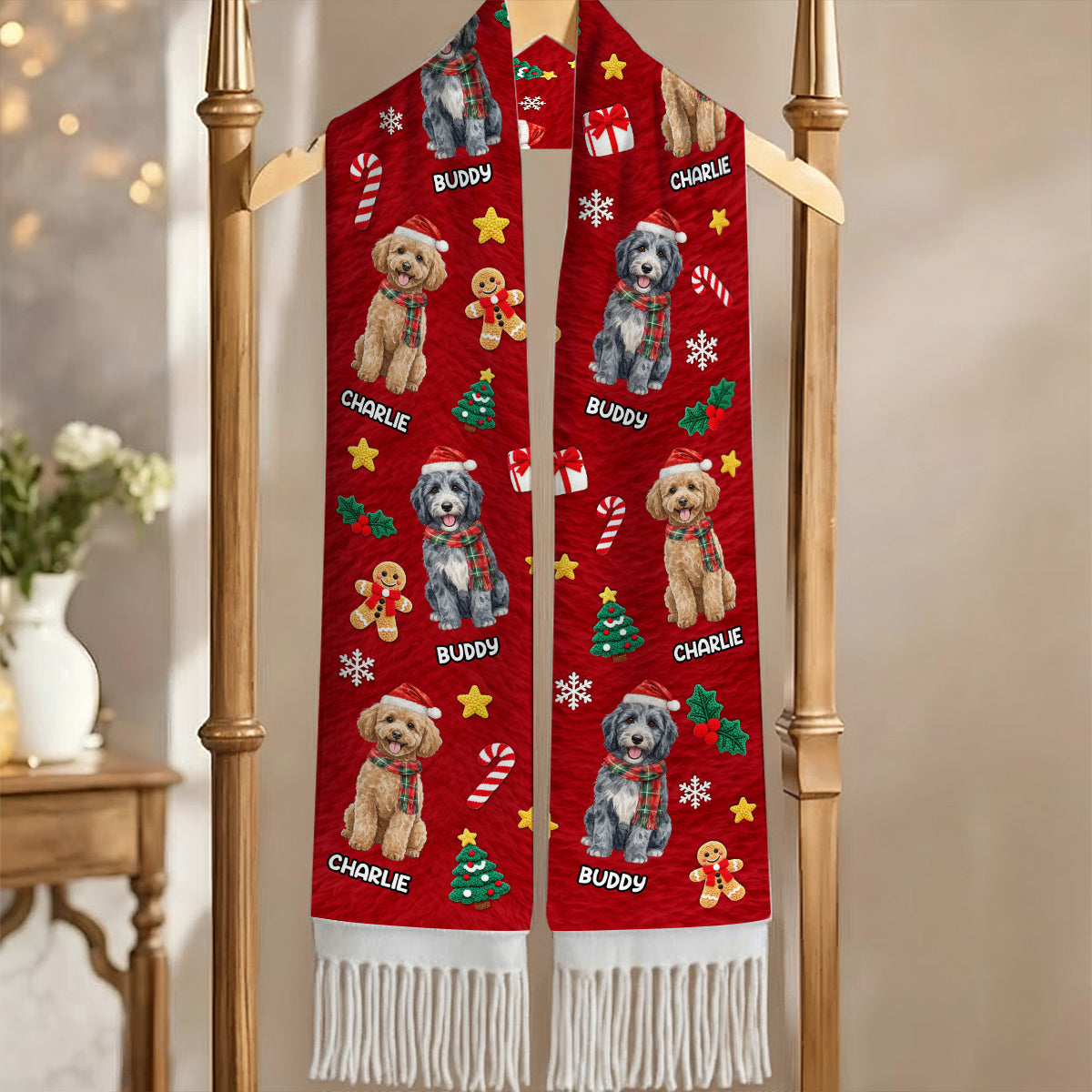 Wrapped In Puppy Love - Personalized Scarf