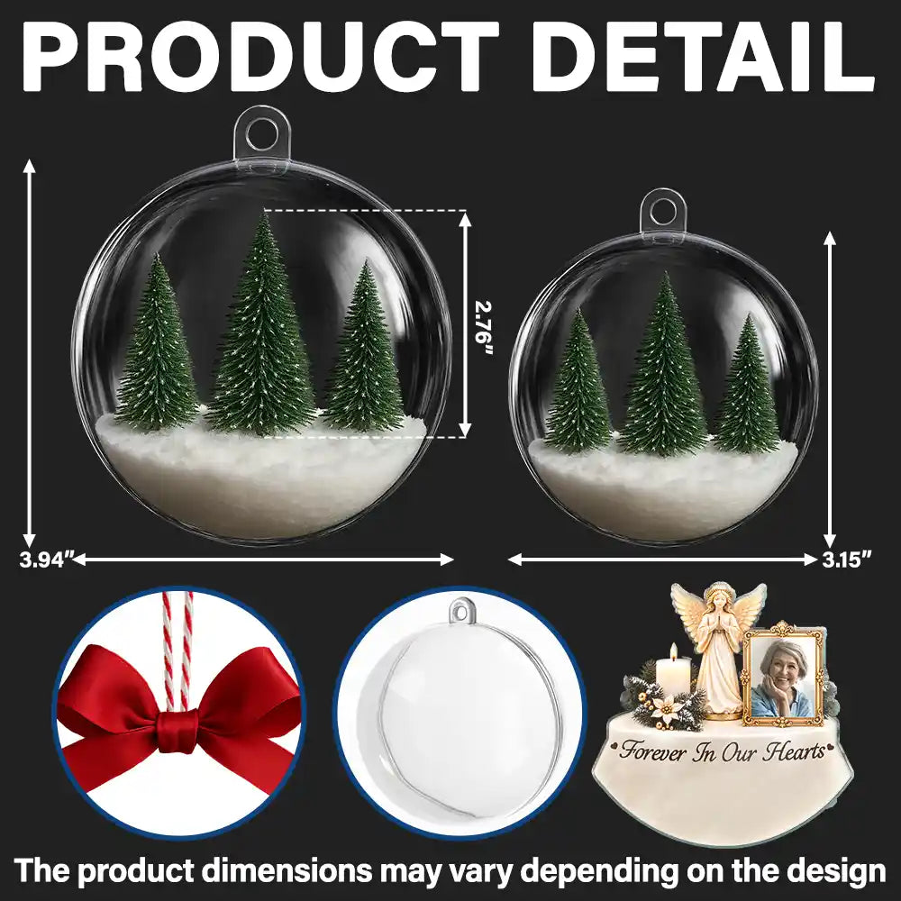 Memorial Sympathy Gifts - Personalized Custom Photo I'm Always With You 3D Acrylic Ball Ornament