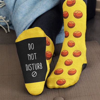 Do Not Disturb, I'M Watching Football, Basketball, Hockey, Soccer, Baseball - Personalized Socks