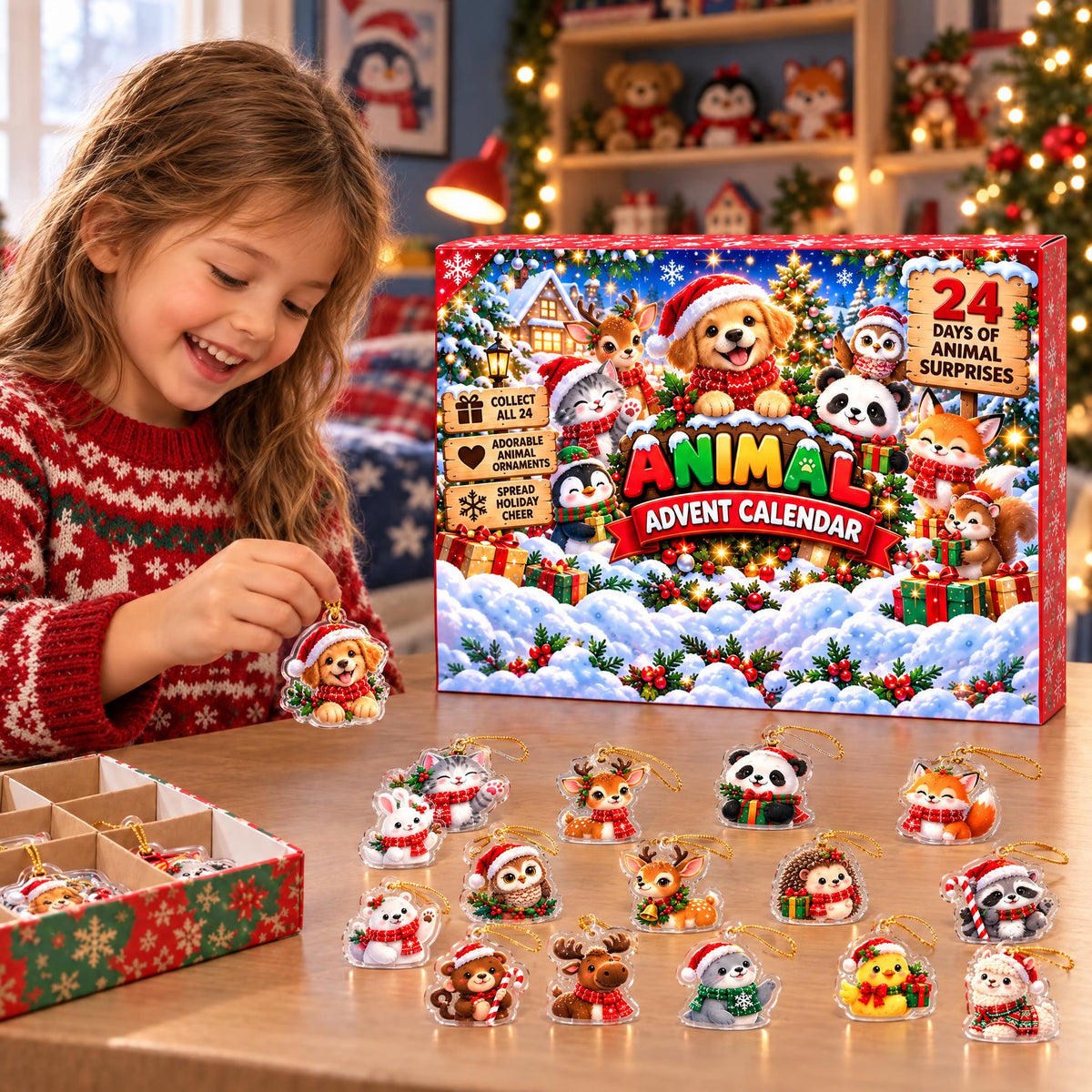 The Cozy Critters Christmas Countdown - Personalized Christmas Advent Calendar