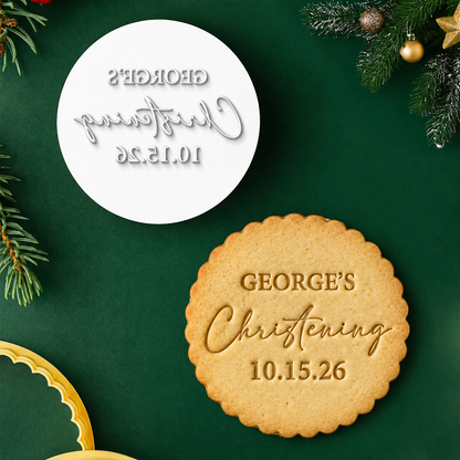 Custom Name Christian Cookie Stamp - Personalized Baking Accessory for Special Occasions LM32 669687