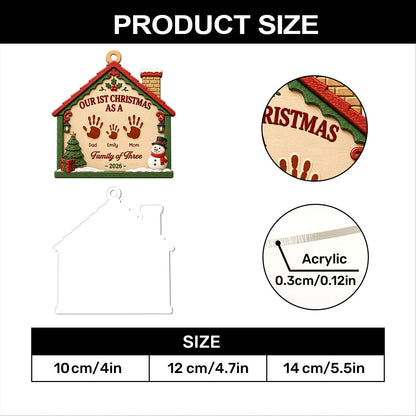 First Christmas Together - Personalized 2-Layered Wooden Ornament