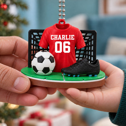 Soccer Player Soccer Team Uniform - Personalized 3D Ornament - Gift For Soccer Lovers, Soccer Team