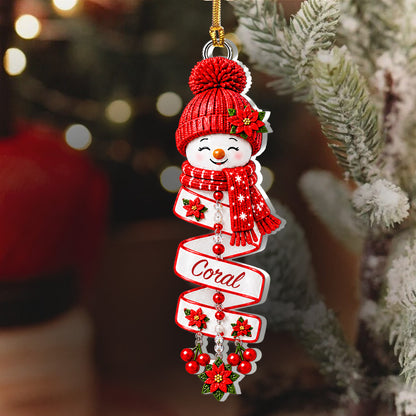 Snowman Christmas - Personalized 1-Layer Acrylic Ornament