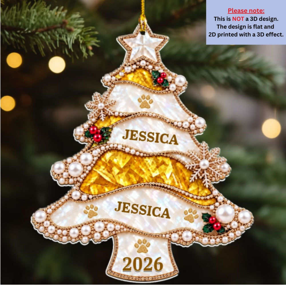 Custom Christmas Decor Home Birthday Gifts For Dog Lovers • Family Christmas - Personalized Acrylic Ornament
