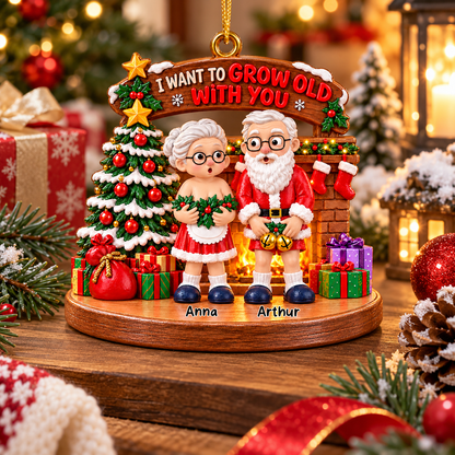 I Want To Grow Old With You - Personalized Couple Ornament New VH01